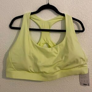 NWT- Athleta- lime sherbet colored D-DD supersonic sports bra- Size 3X